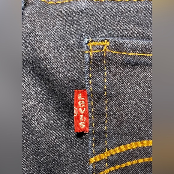 LEVI'S 524 Skinny Dark Wash Stretchy‎ Jeans Sz 7/28 EUC B-45 - Picture 9 of 10